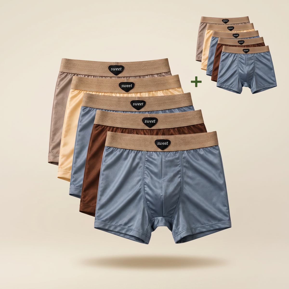 SWEET® Silk Boxer Briefs 5-Pack | +5 FREE